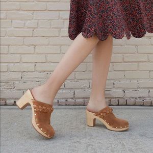 Loeffler Randall Merrill Cacao Heeled Braid Clog